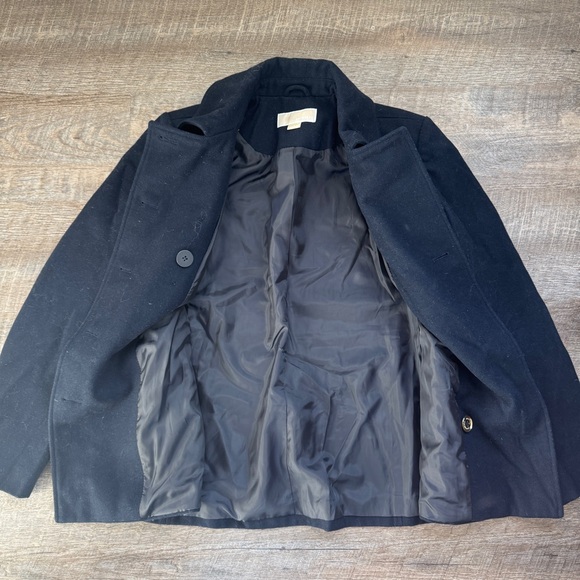Michael Kors Wool Blend Peacoat Blue Size Small - Picture 3 of 14